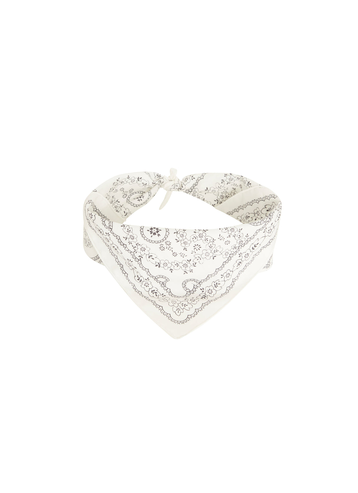 Printed square scarf 45x45 - Grey
