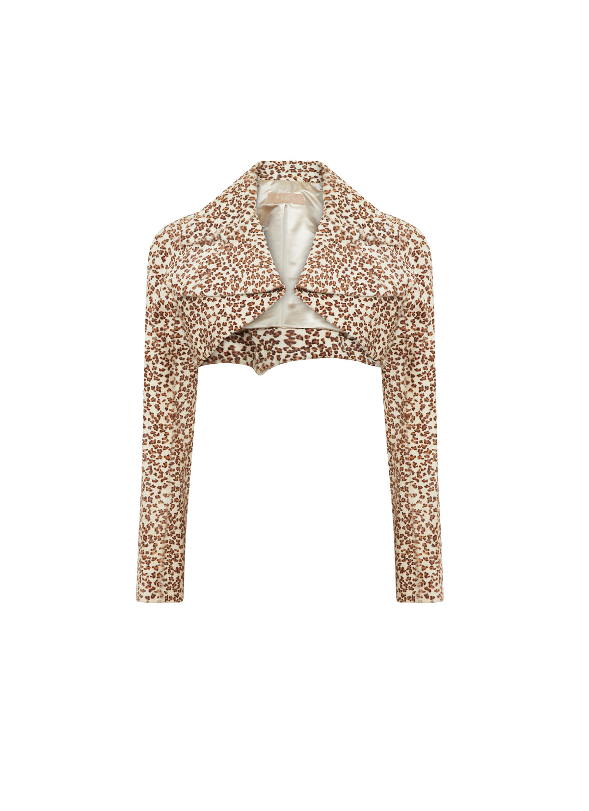 Short printed leather bolero - Anthracite