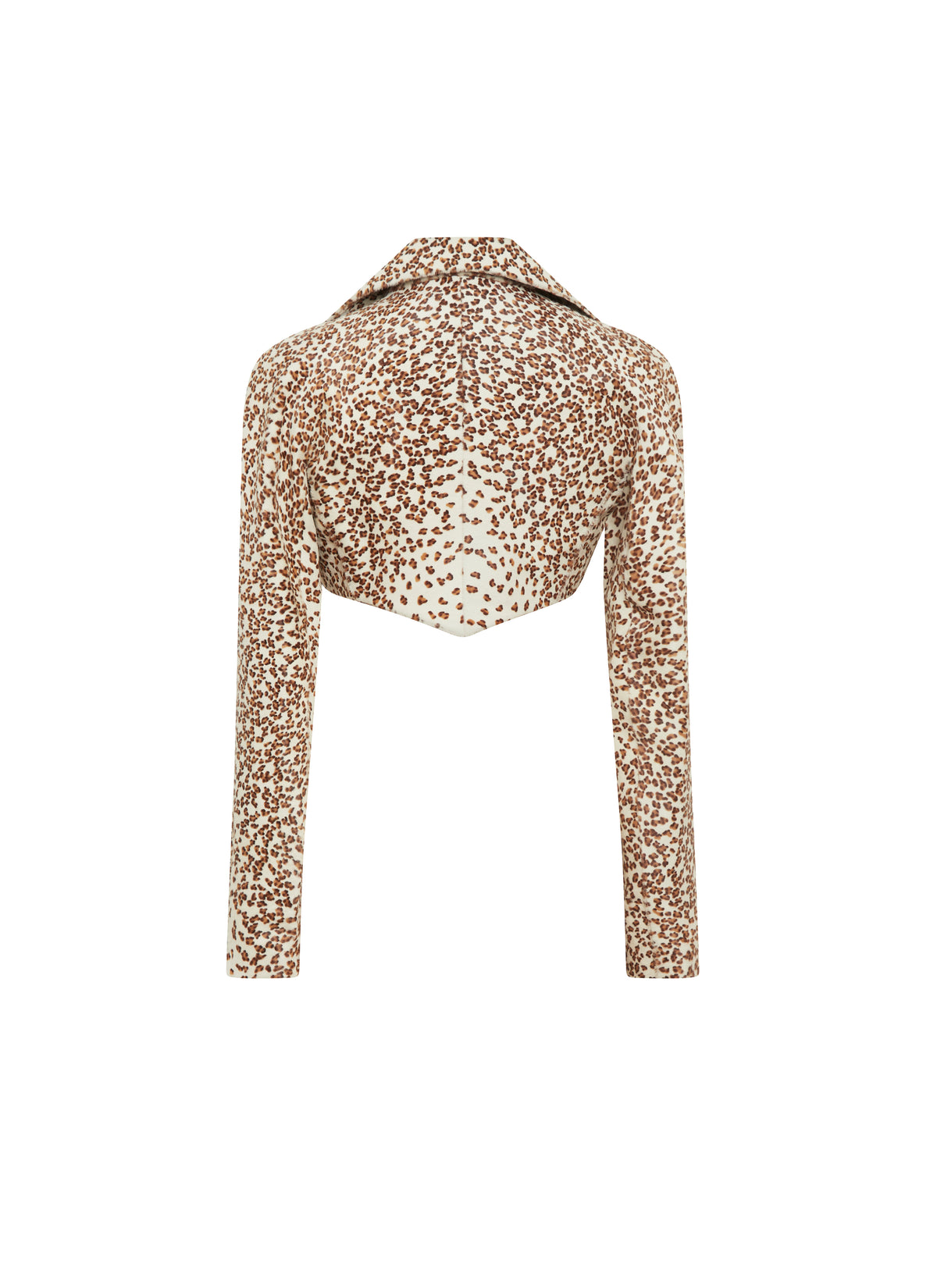 Short printed leather bolero - Anthracite