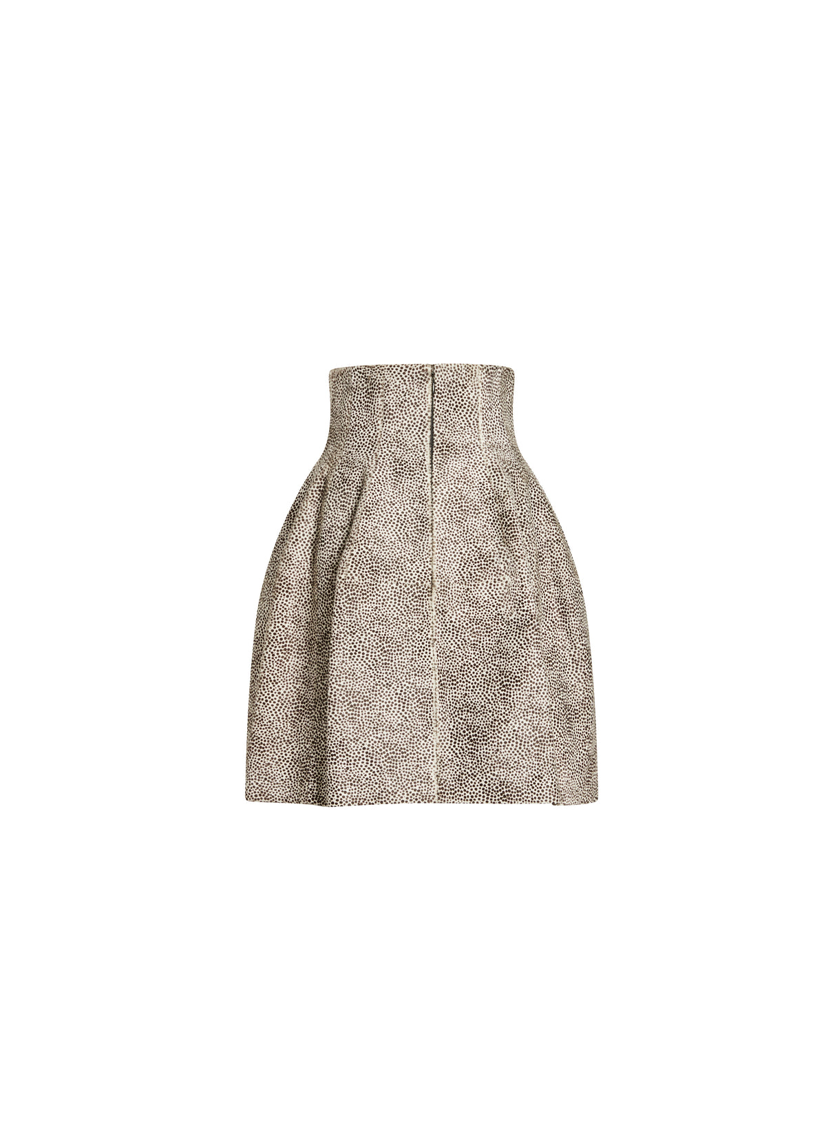 Kasba Leather High Waisted Skirt - White & Black