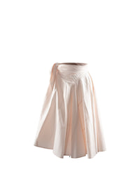 Flared fluid mid-length skirt - Peach