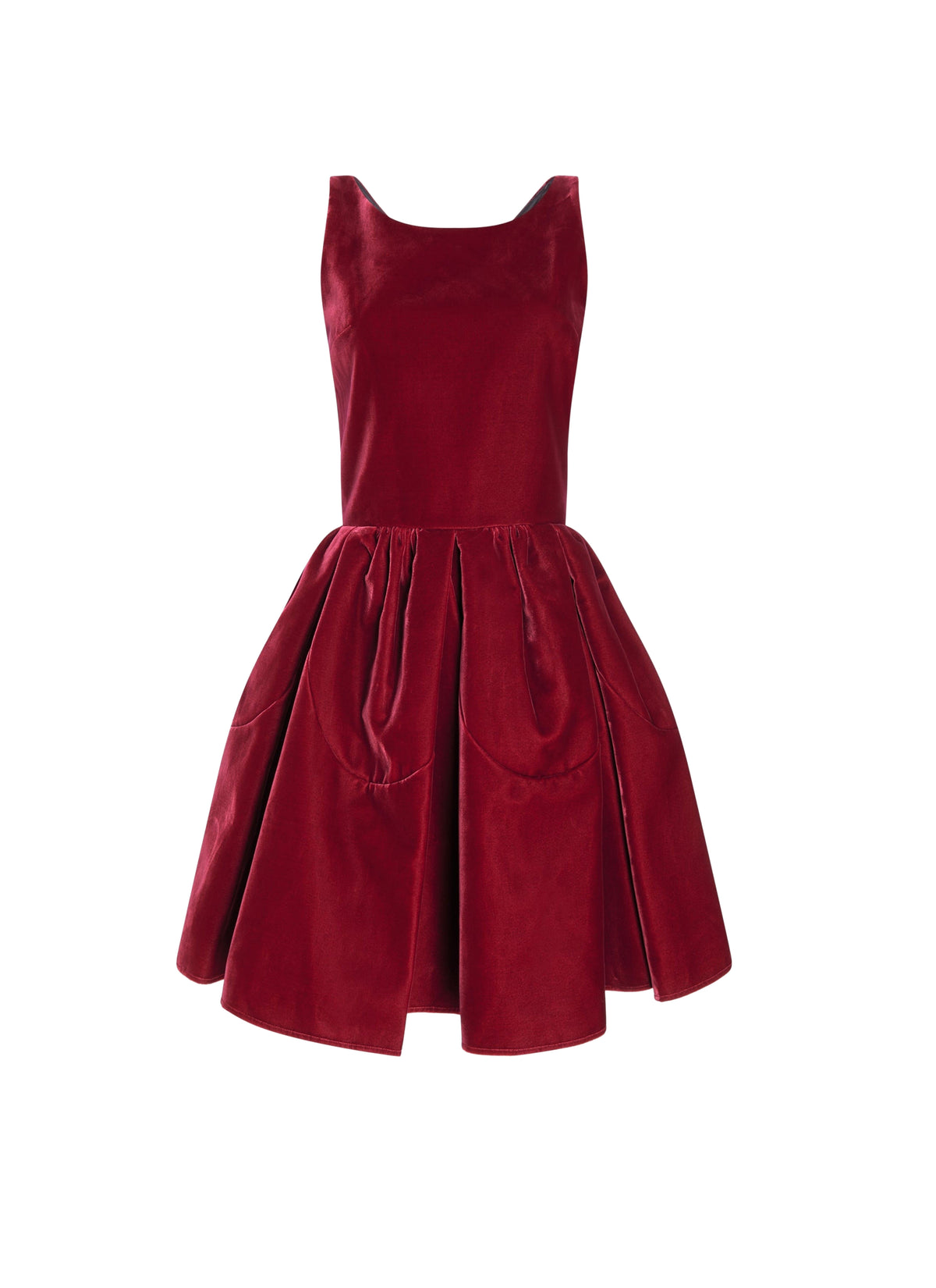 Robe pétale en velours - Rubis