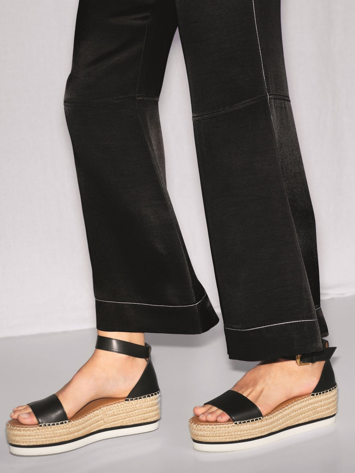 Espadrilles Glyn 70 en cuir - Black