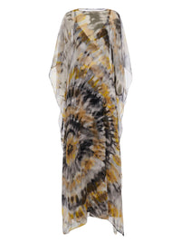 Robe ample en soie - Multicolor Grey