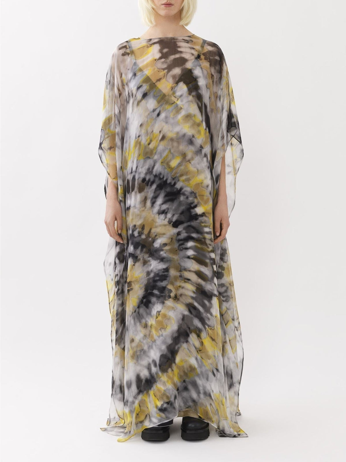 Robe ample en soie - Multicolor Grey