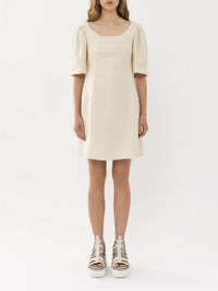 Robe à manches courtes en lin - Coconut Milk