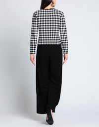 Checked Cardigan - Black & White