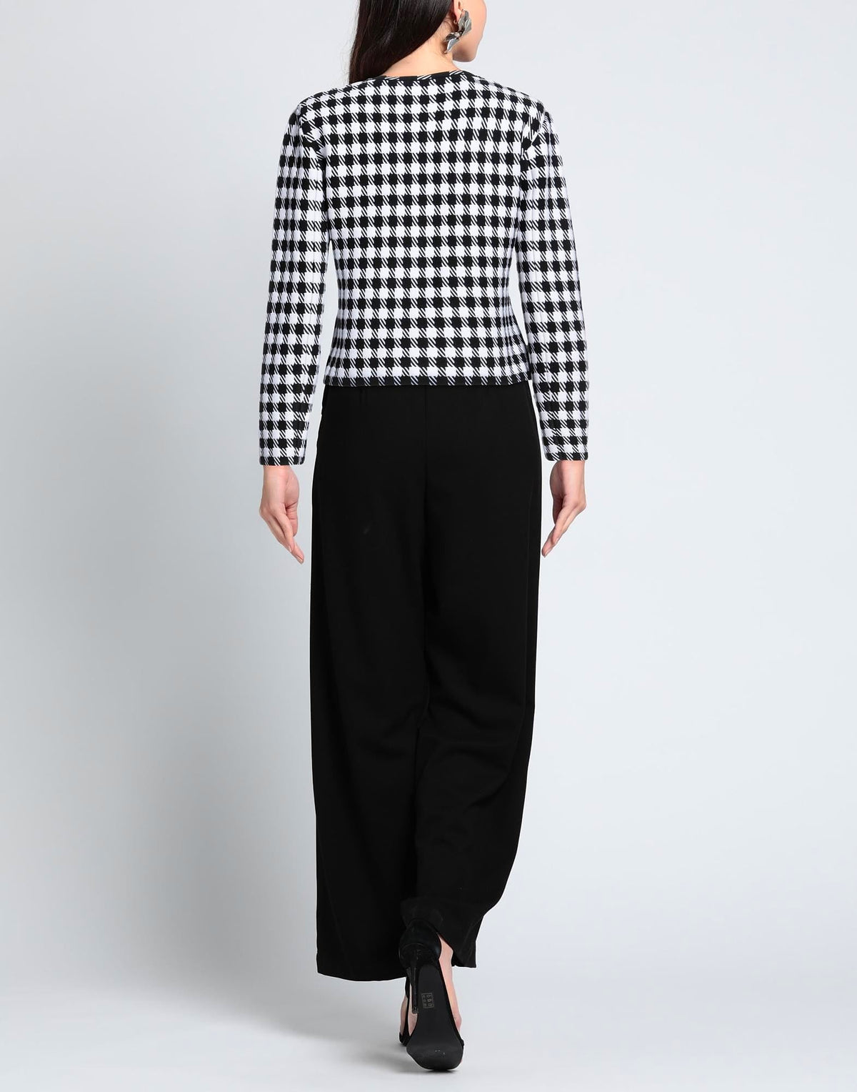 Checked Cardigan - Black & White