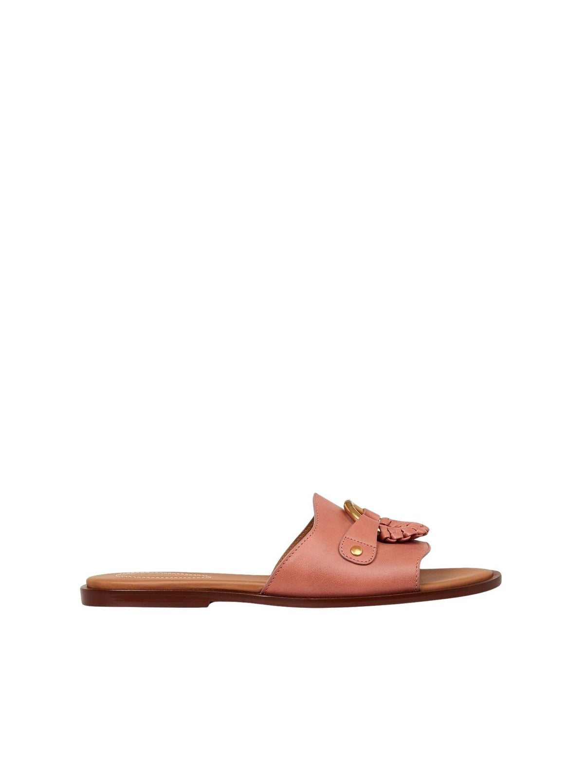 Mules plates Hana en cuir - Rosa Antico