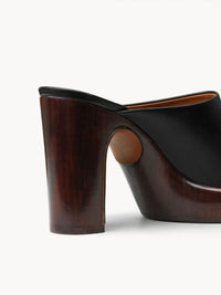 Mules Irenn à talons 80 en cuir - Black