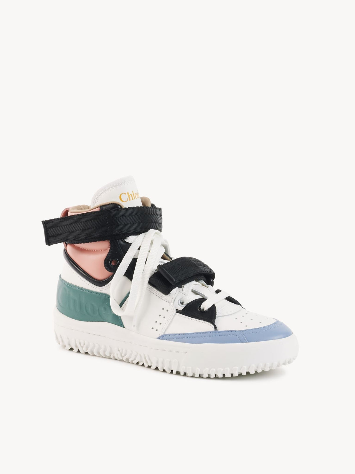 Sneakers Franckie en cuir - Pink & Green