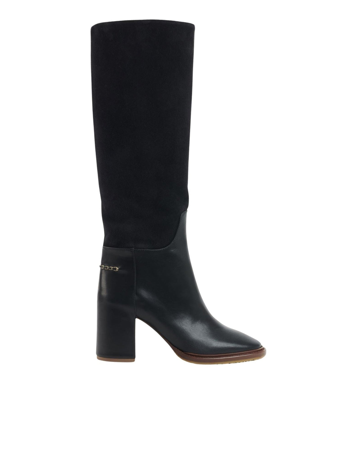 Bottes Edith à talons 75 en cuir - Black