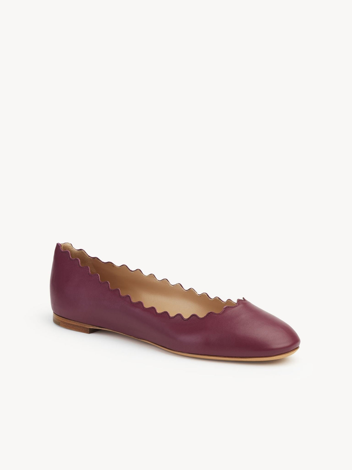 Ballerines Lauren en cuir - Dark Ruby