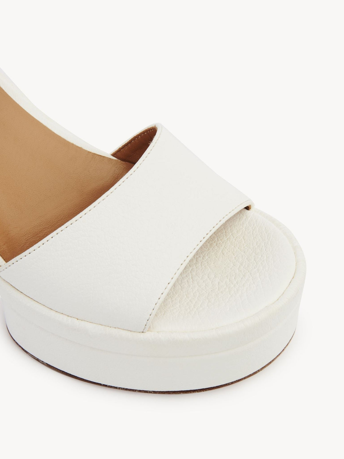 Sandales compensées Odina 100 en cuir - Cloudy White