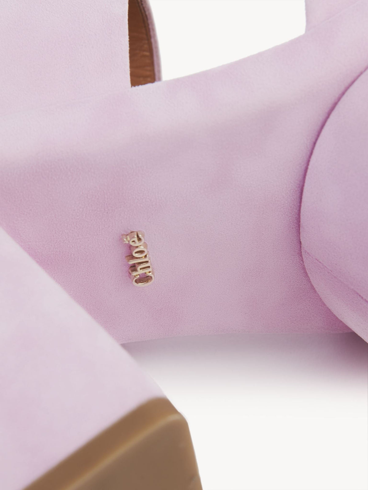 Mules compensées Odina 100 en cuir - Creamy Lilac