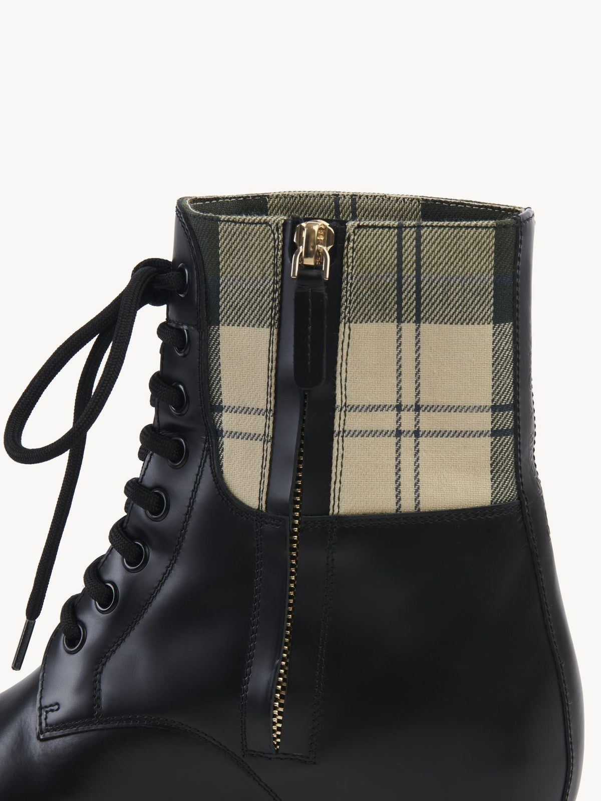 Bottines Noua Barbour x Chloé à lacets - Black