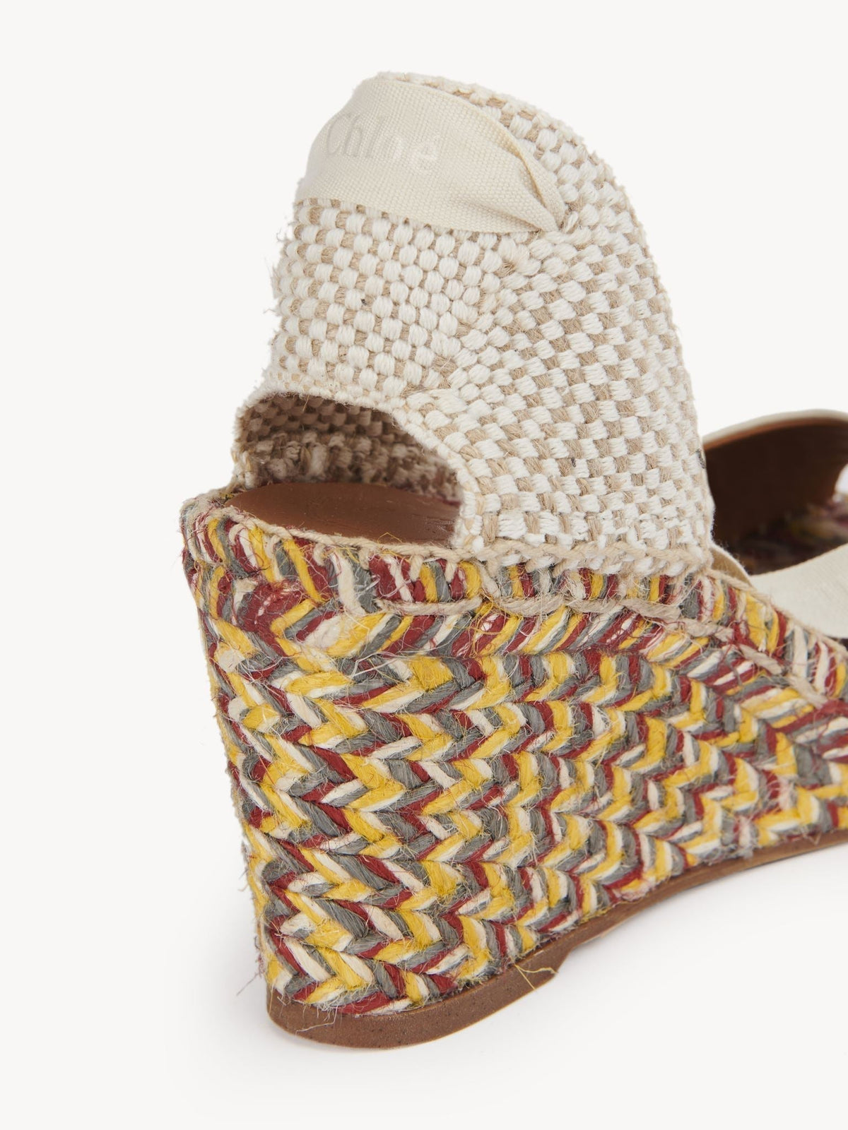 Sandales espadrilles compensées Piia en cuir - Eggshell