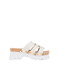 Sandales Owena en cuir - Cloudy White