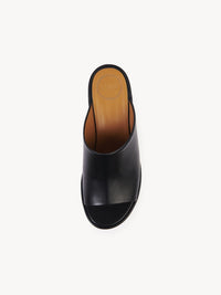 Mules compensées Oli 85 en cuir - Black
