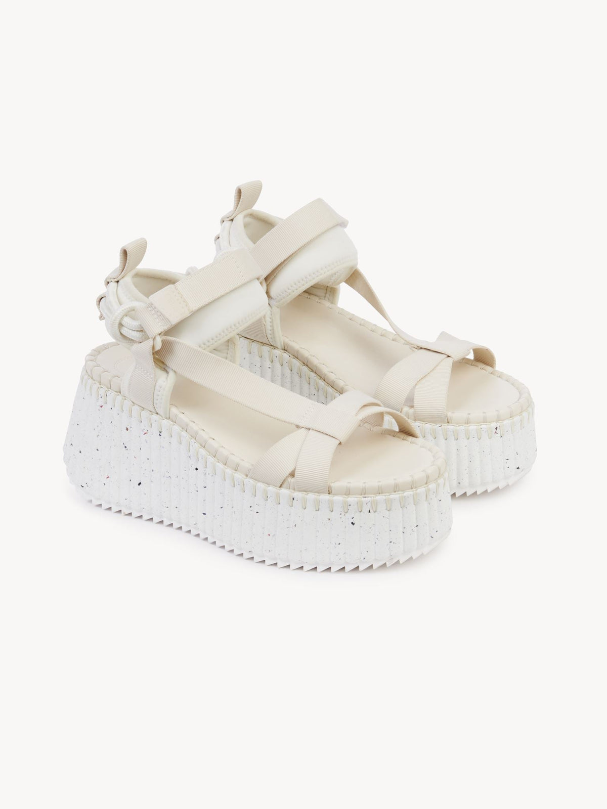 Sandales compensées Nama 80 - Pearly Grey
