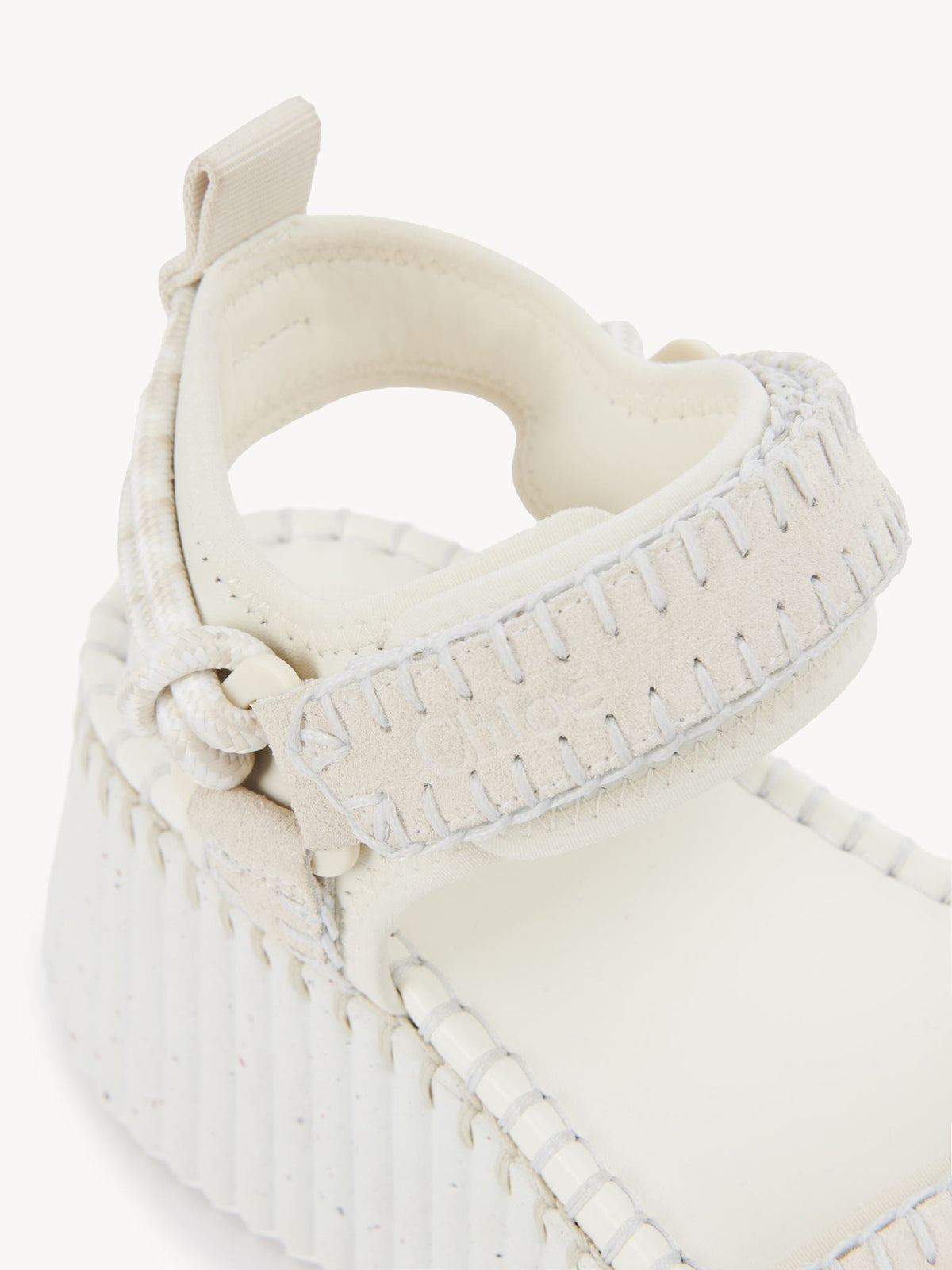Sandales compensées Nama en cuir - White