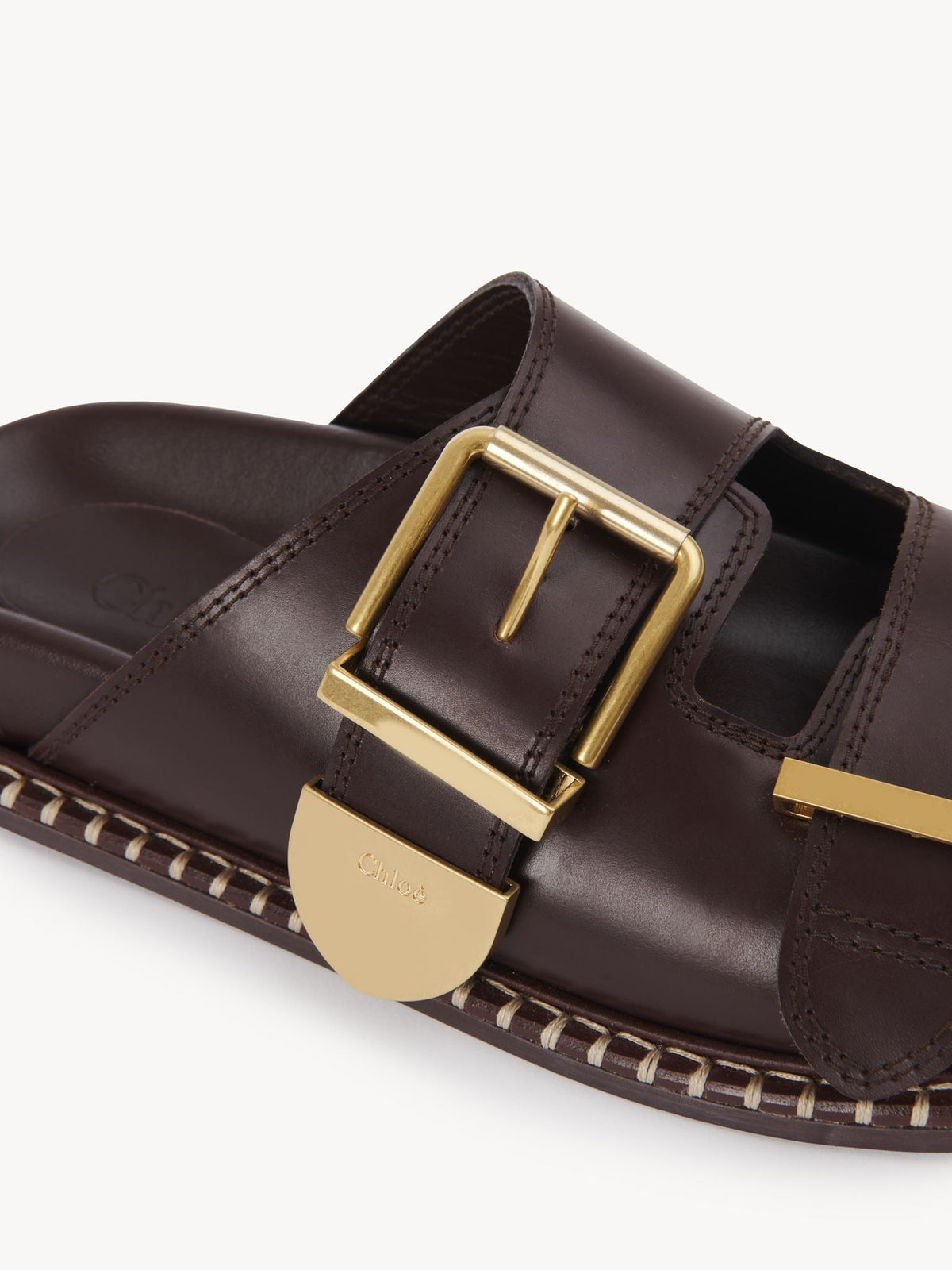 Sandales Rebecca en cuir - Grenat