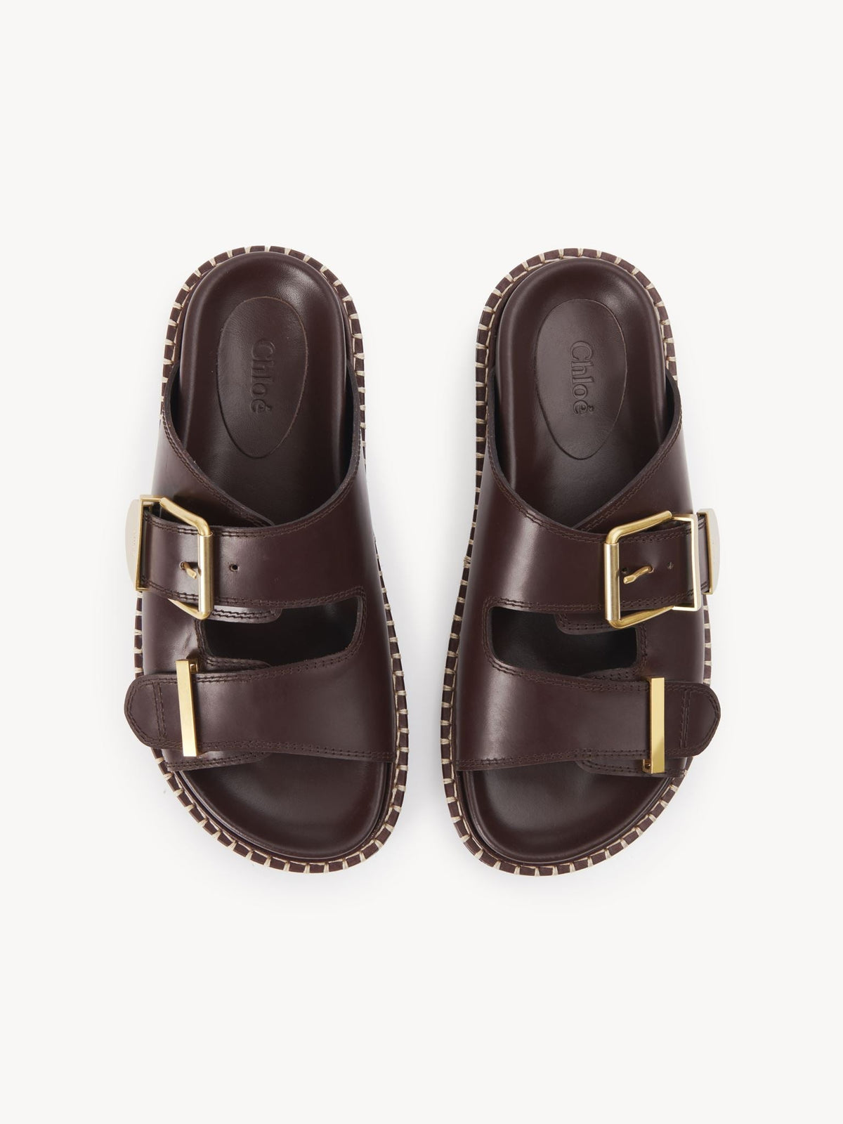 Sandales Rebecca en cuir - Grenat