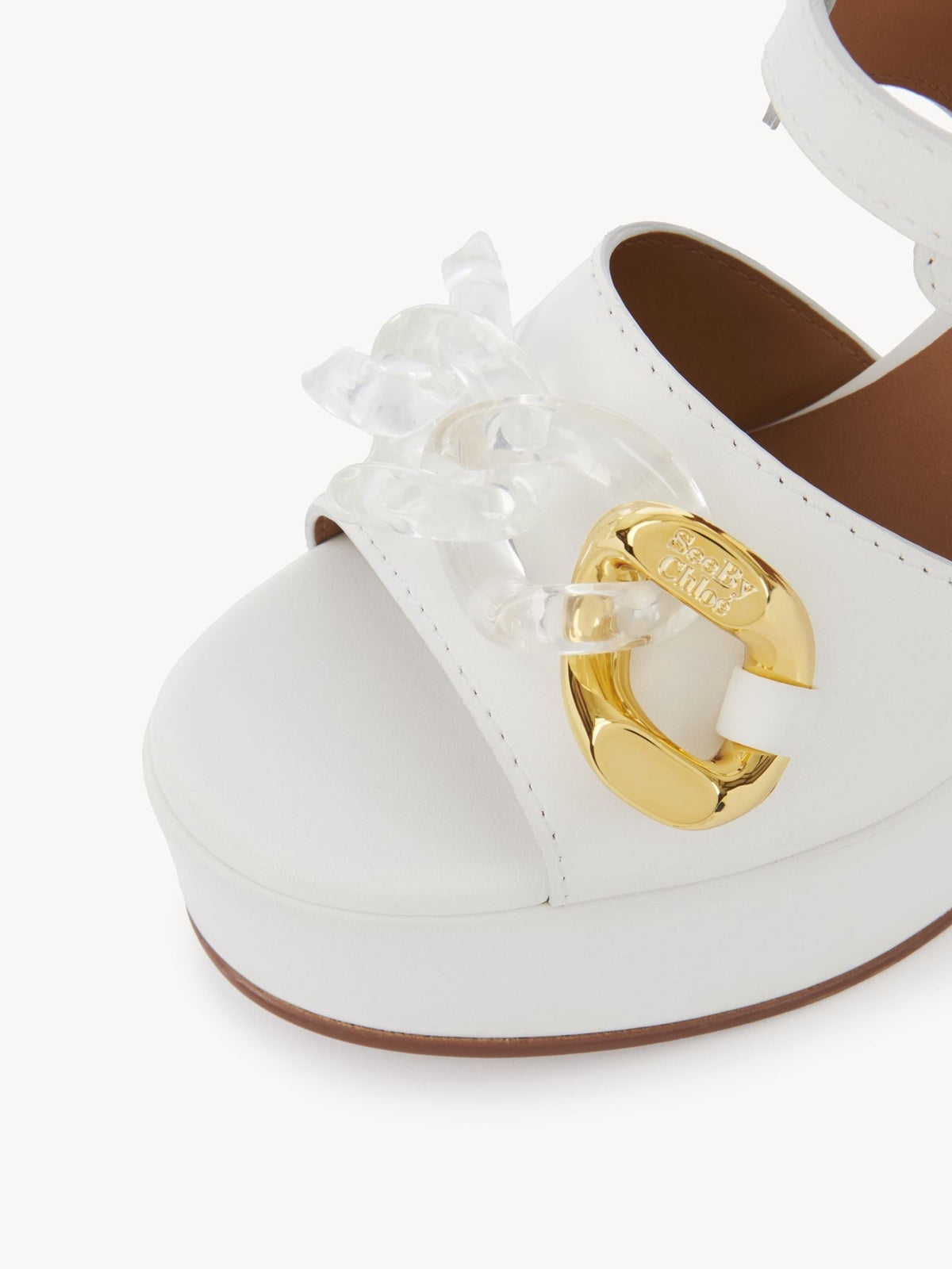 Sandales Monyca 110 en cuir - Off White