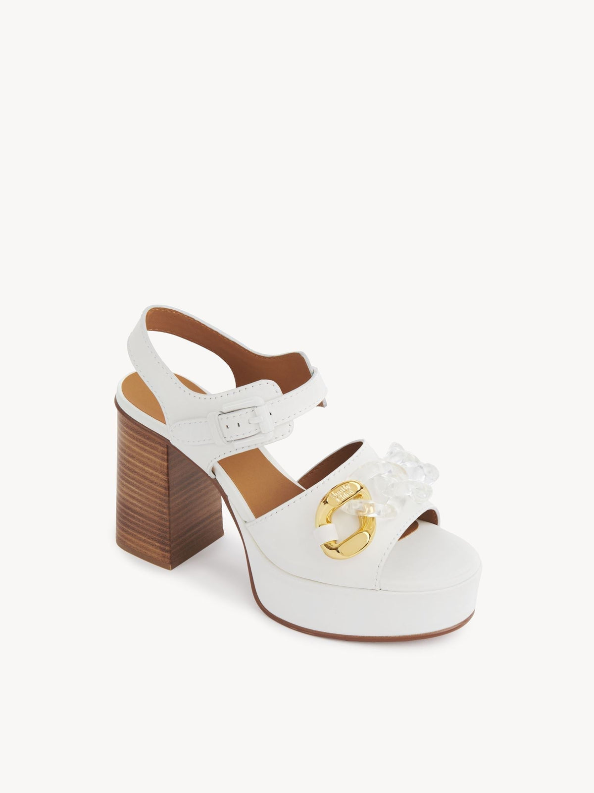 Sandales Monyca 110 en cuir - Off White