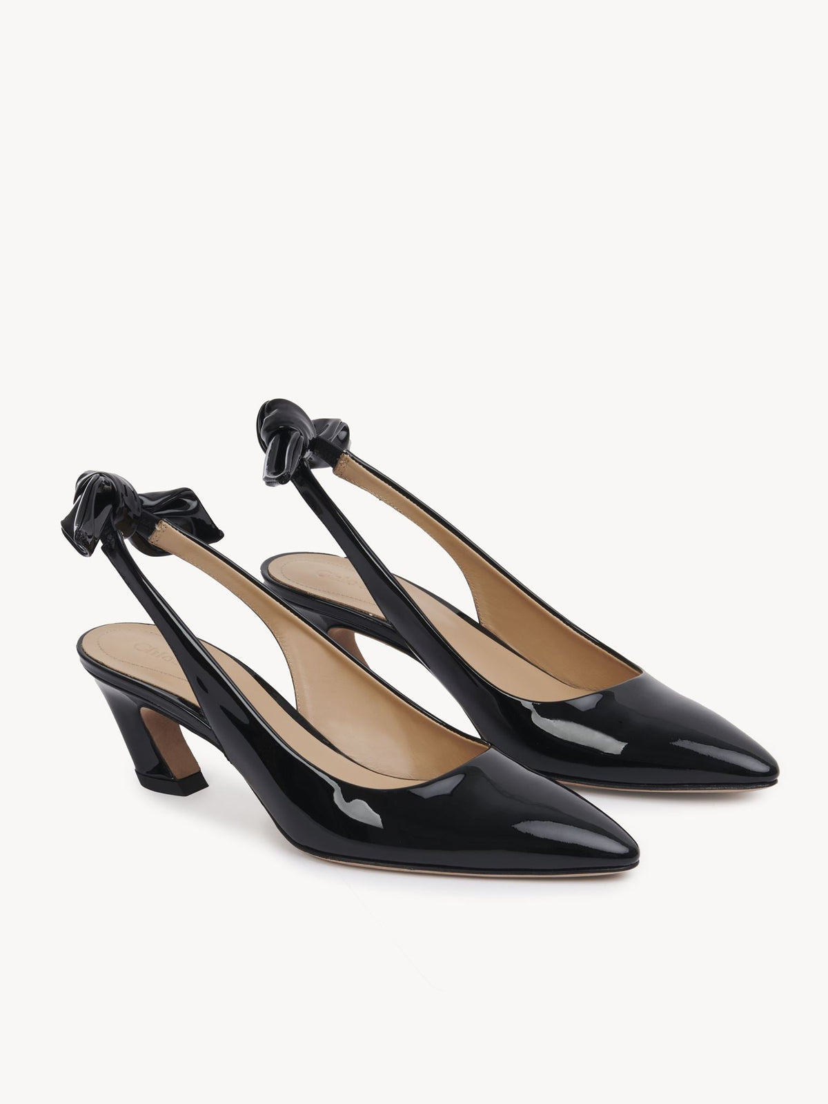 Escarpins Oli 60 à bride arrière en cuir - Black