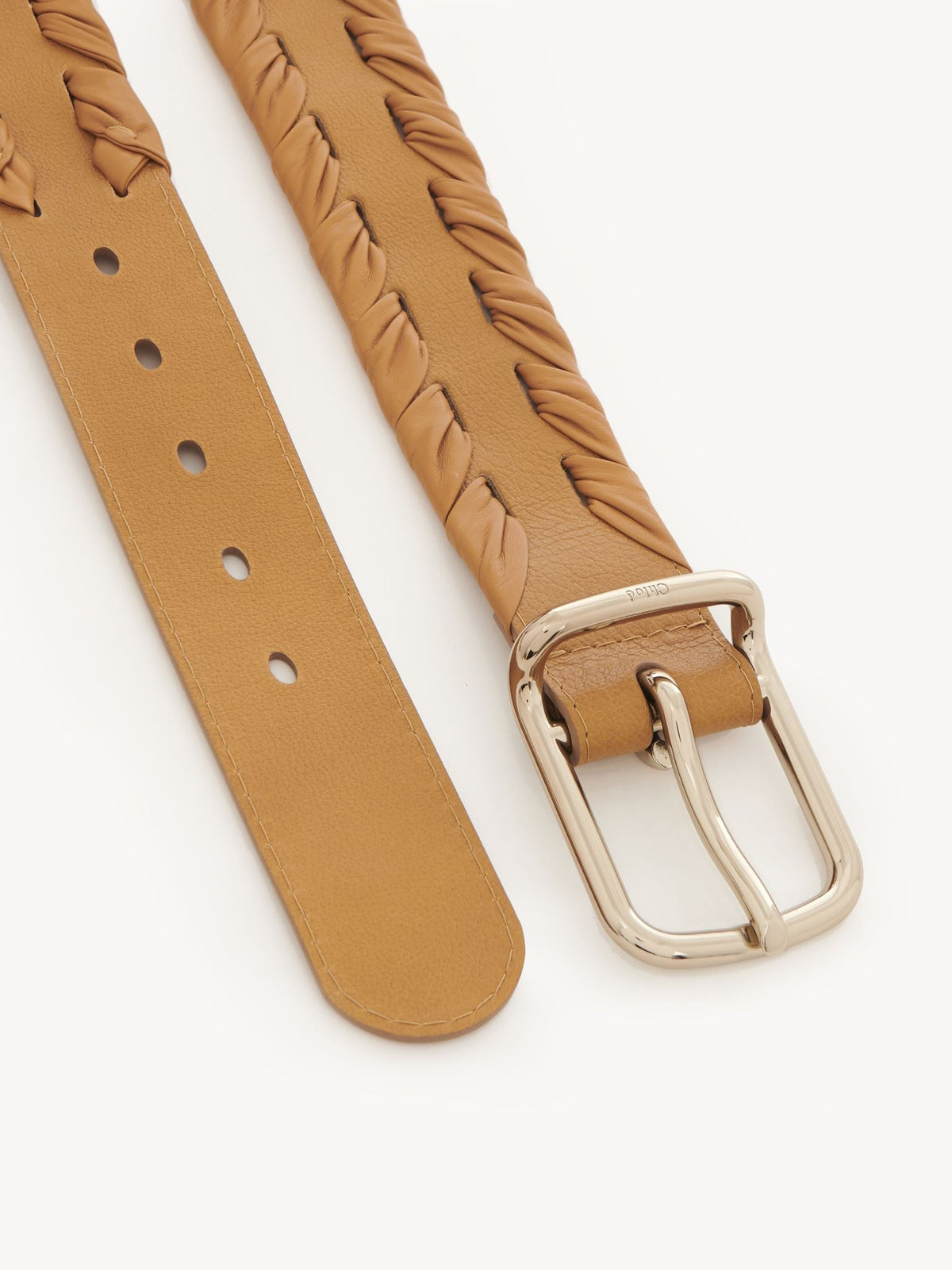 Ceinture Joe Weaved en cuir - Autumnal Brown