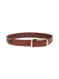 Ceinture large Micah en cuir - Brown & Black