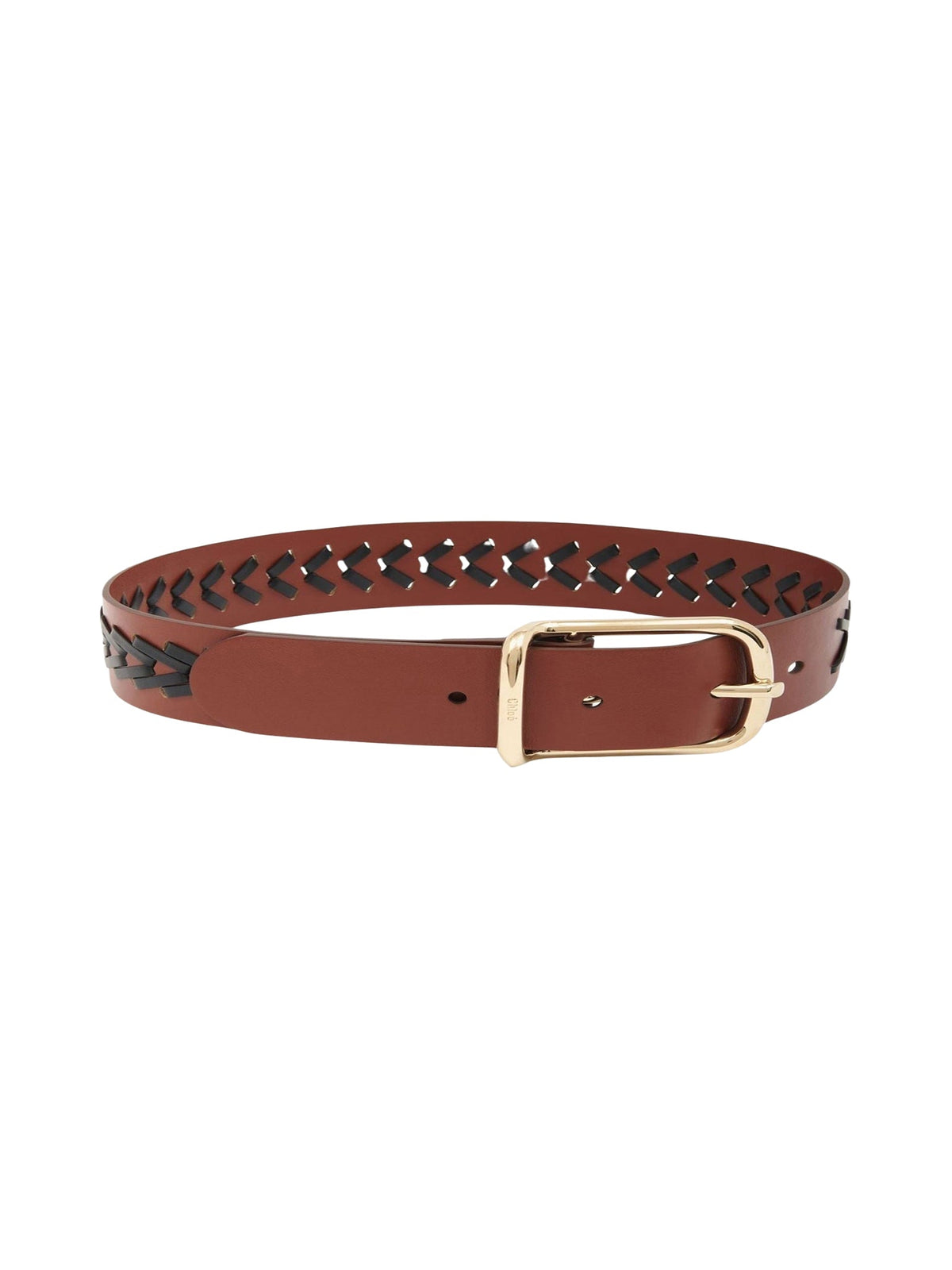 Ceinture large Micah en cuir - Brown & Black