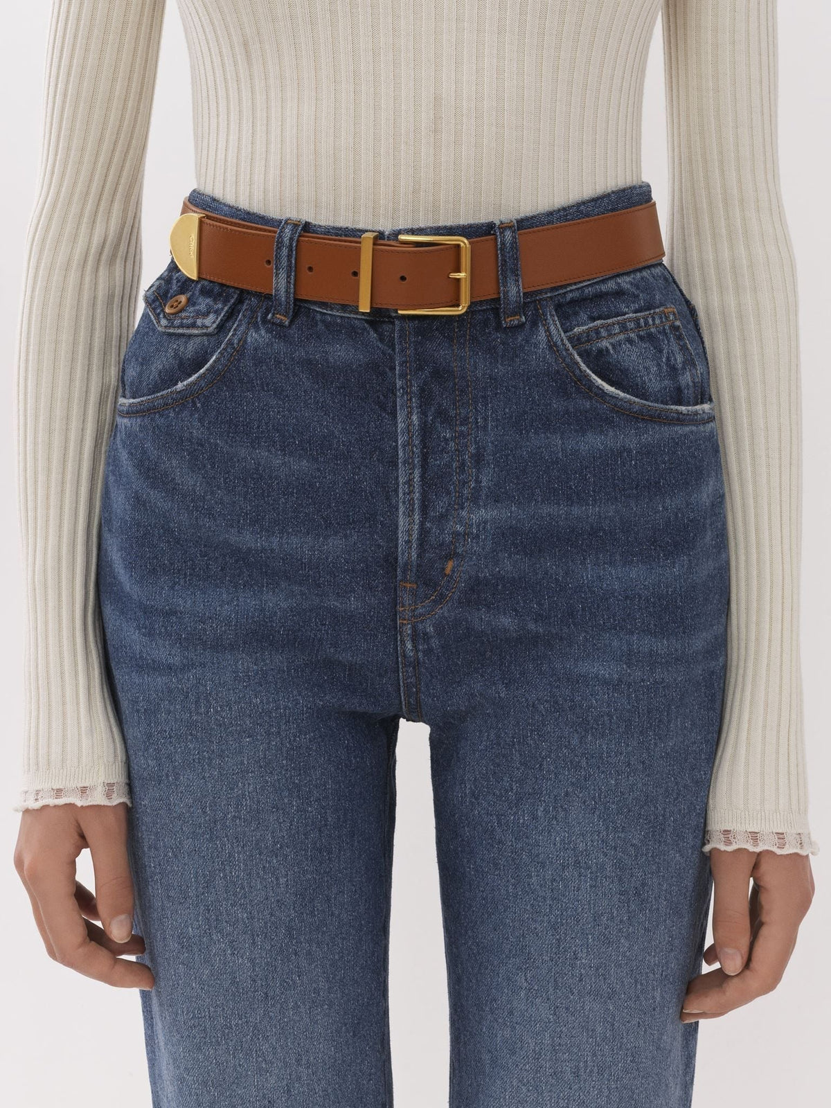 Ceinture Rebeca en cuir - Light Caramel