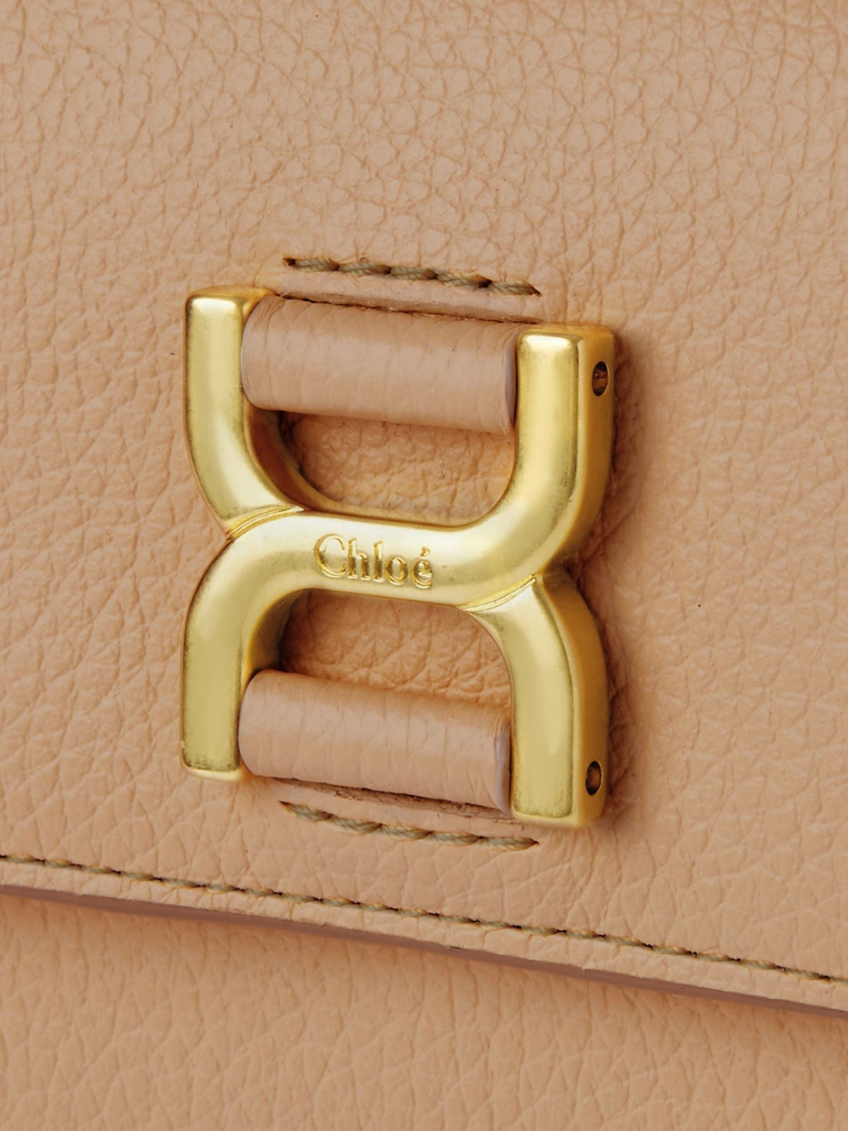 Petit portefeuille à trois volets Marcie en cuir - Light Tan
