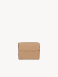 Petit portefeuille à trois volets Marcie en cuir - Light Tan
