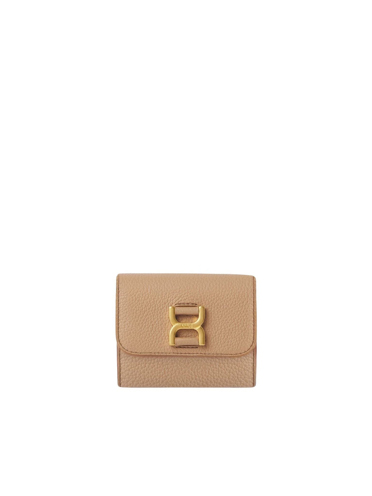 Petit portefeuille à trois volets Marcie en cuir - Light Tan