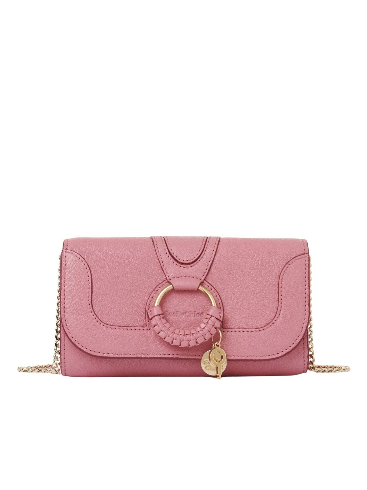Portefeuille chaîne Hana en cuir - Pushy Pink