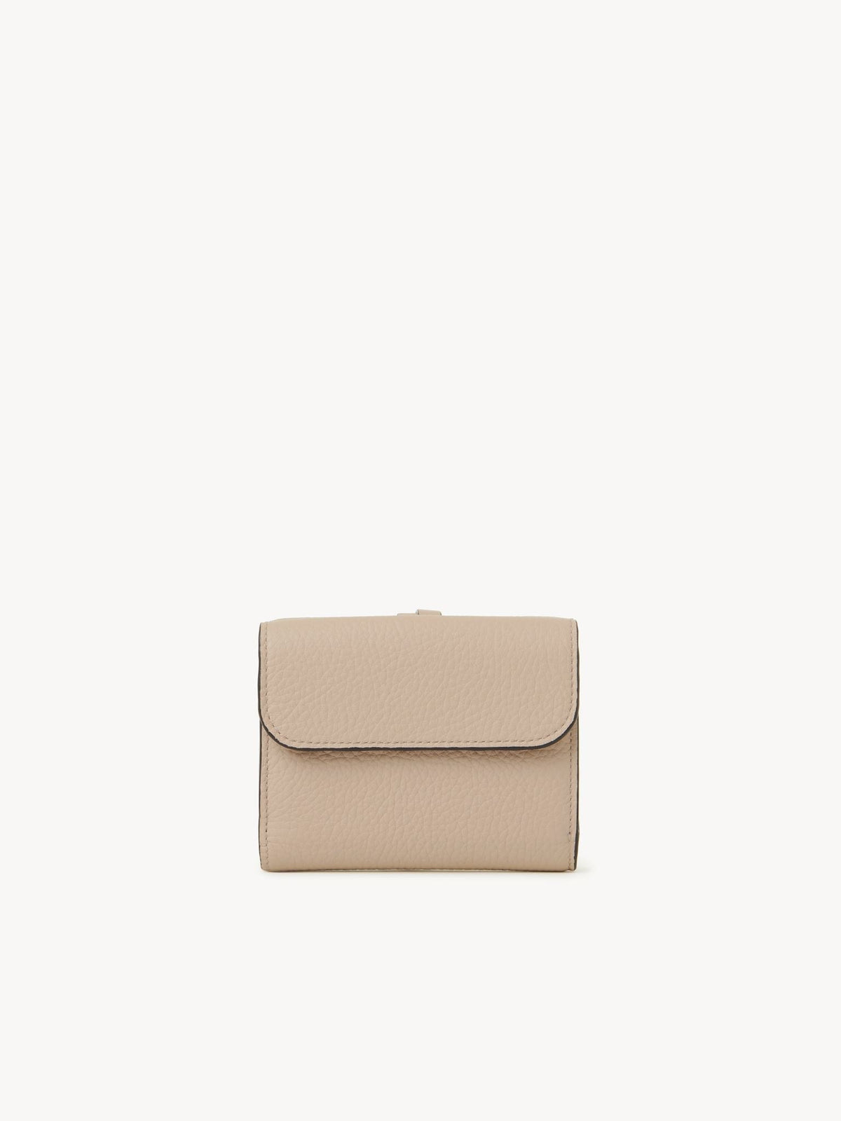 Portefeuille compact à trois volets Alphabet en cuir - Floral Grey