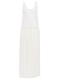 Robe longue à nœuds ajourés - Iconic Milk