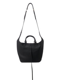 Sac hobo double porté Deia en cuir - Black