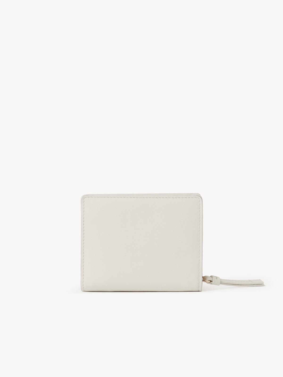Portefeuille compacte Chloé Sense en cuir - Crystal White