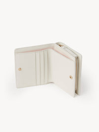 Portefeuille compacte Chloé Sense en cuir - Crystal White
