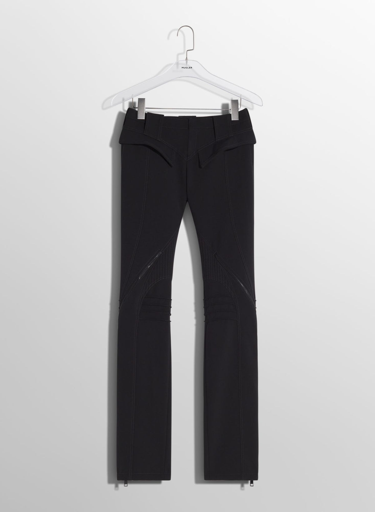 BLACK ZIPPED SCUBA PANTS