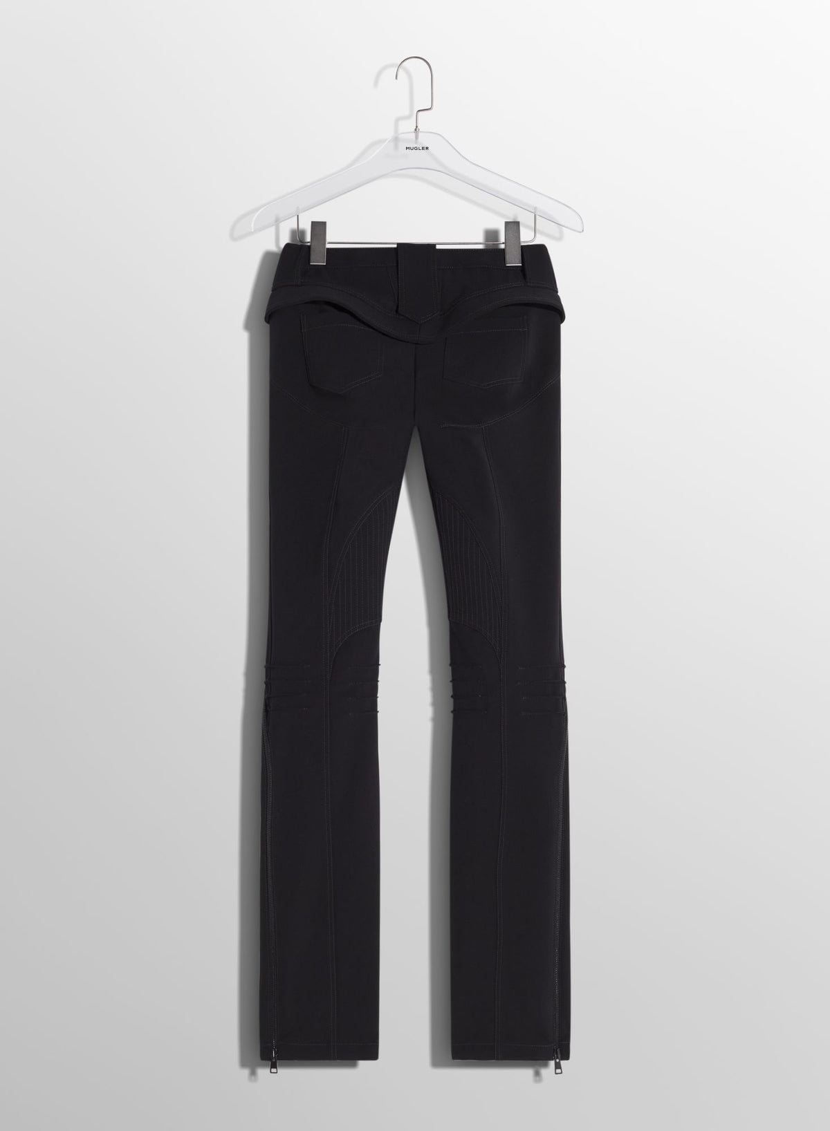 BLACK ZIPPED SCUBA PANTS