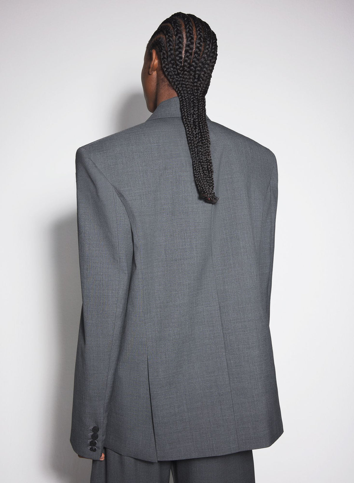 GREY OVERSIZED TAILORED JACKET