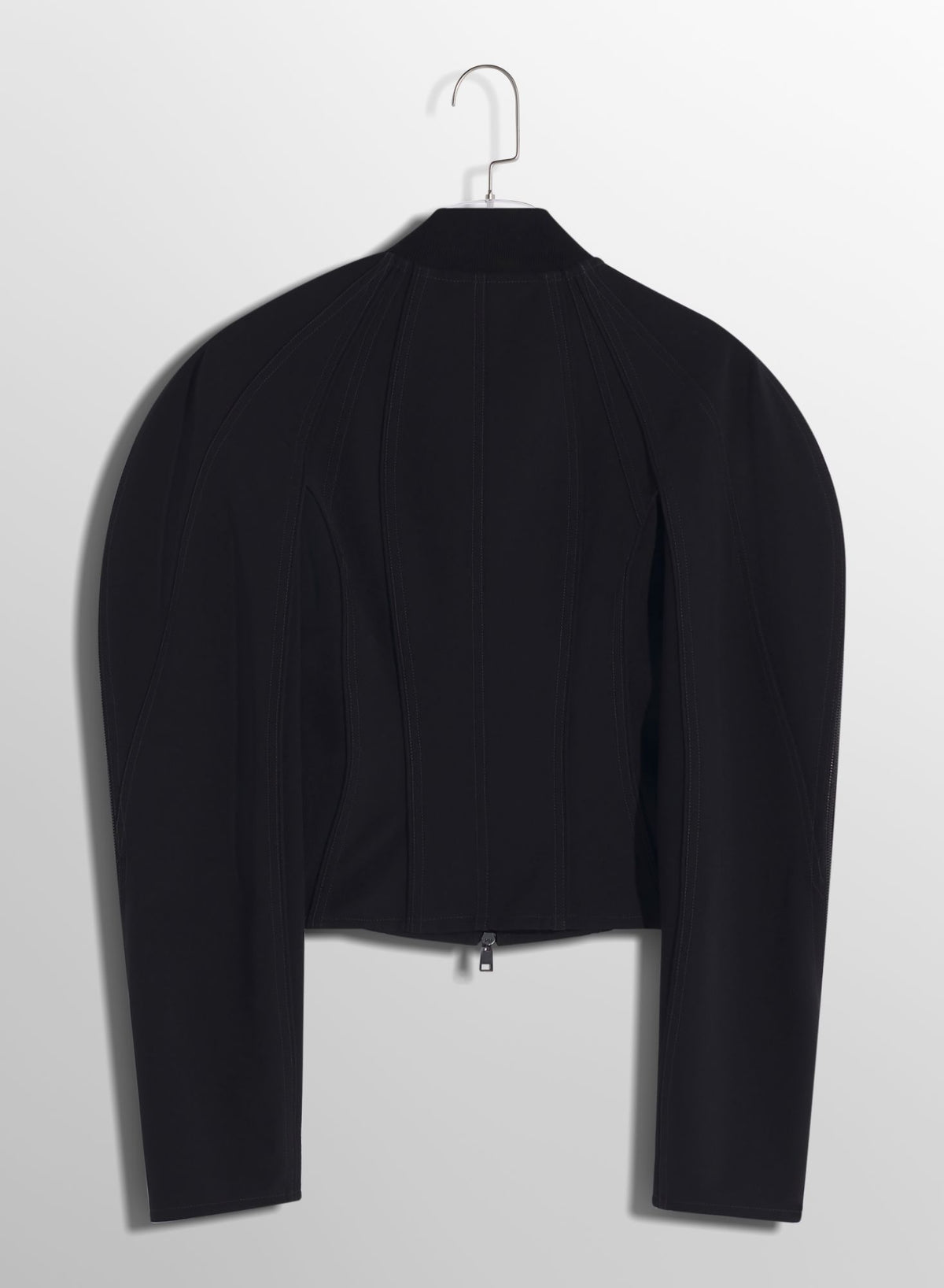 BLACK SCULPTURED SCUBA JACKET