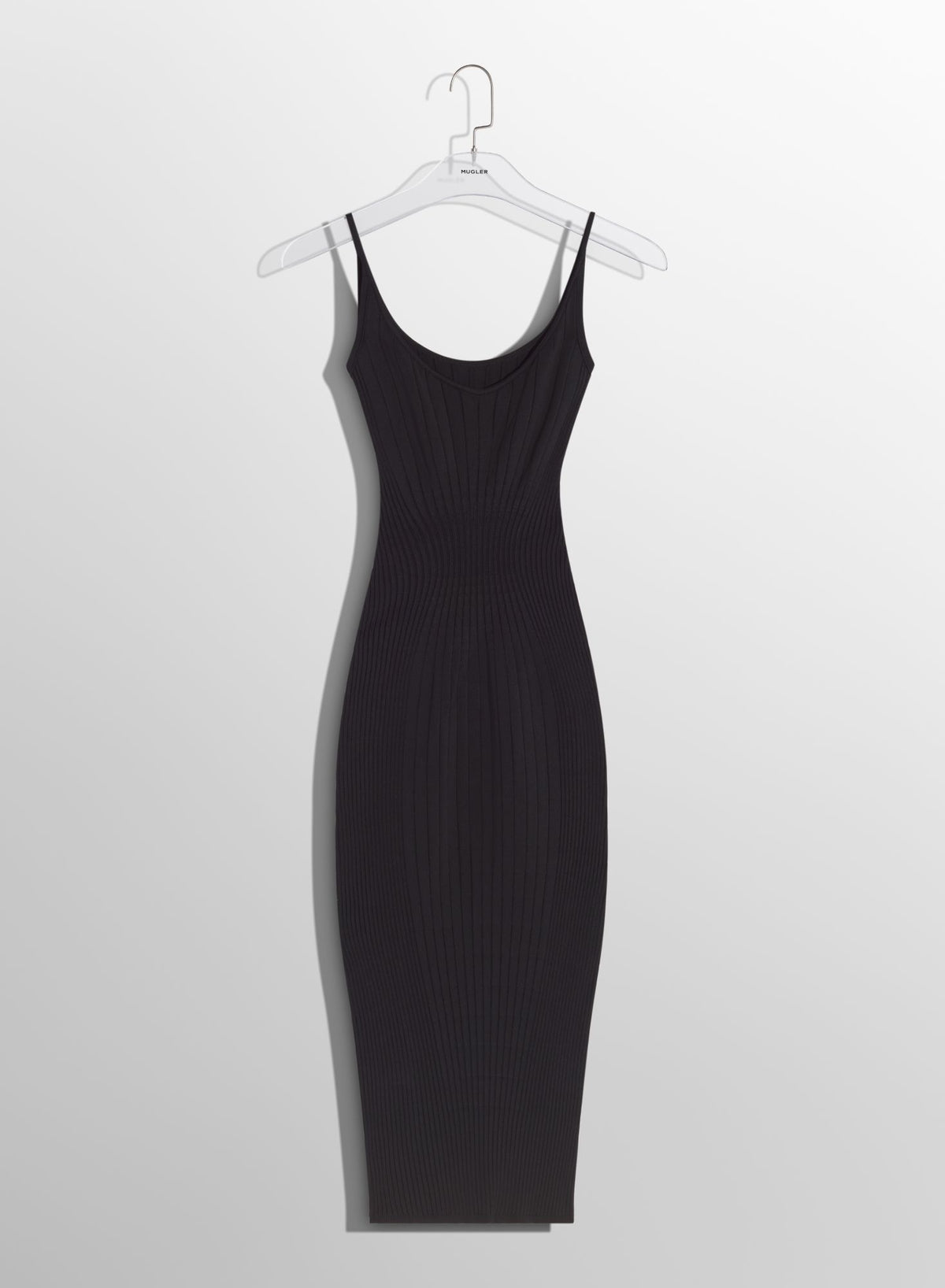 WHITE FITTED KNIT DRESS
