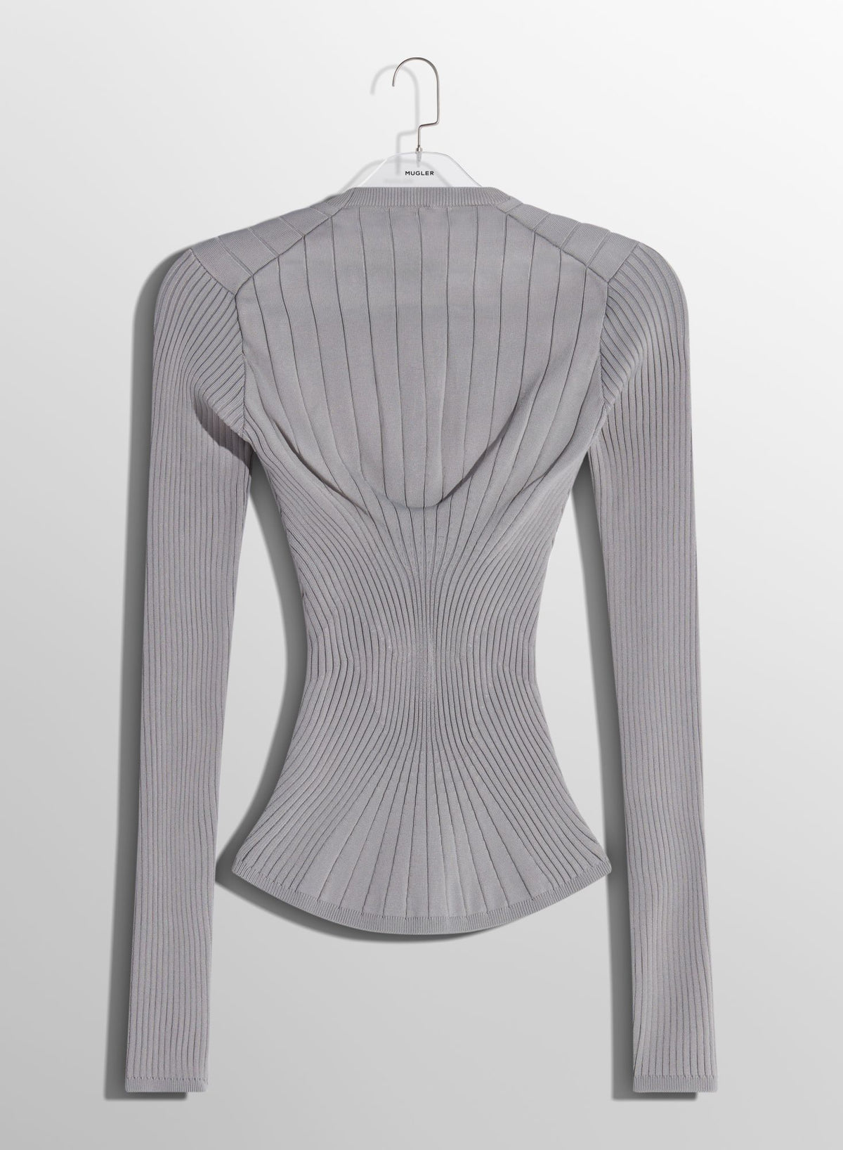 WHITE FITTED KNIT TOP