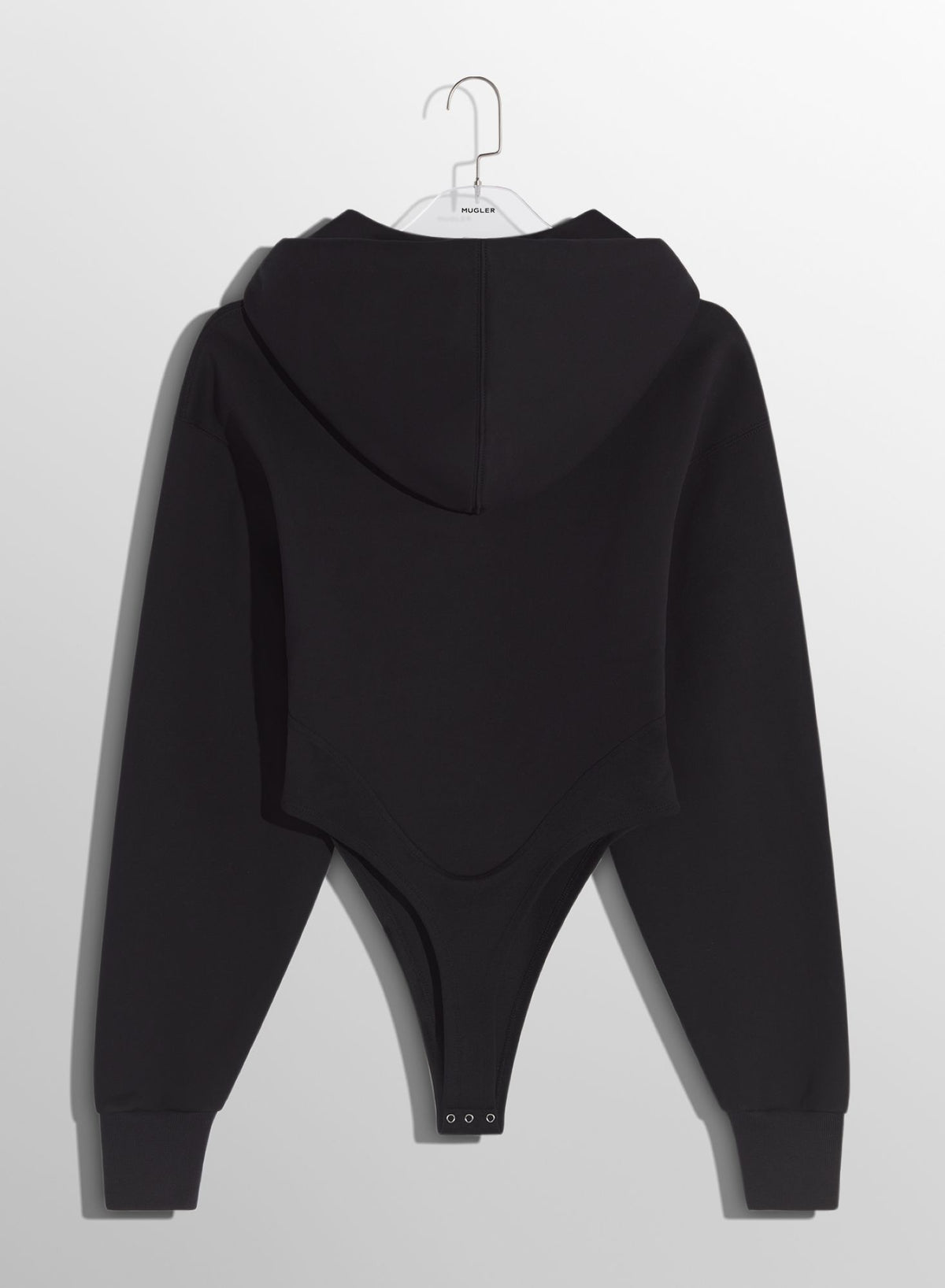 BLACK FLEECE HOODIE BODYSUIT